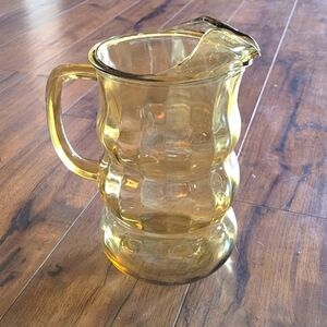 Vintage - MCM Federal Glass Lido‎ Golden Glow Pitcher